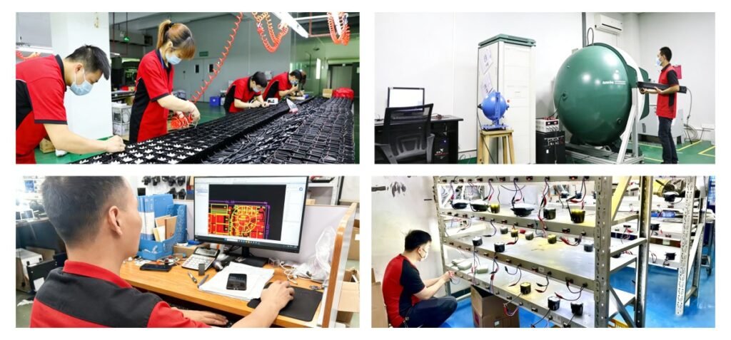 línea de producción y control de calidad de faros LED - Windou Lighting