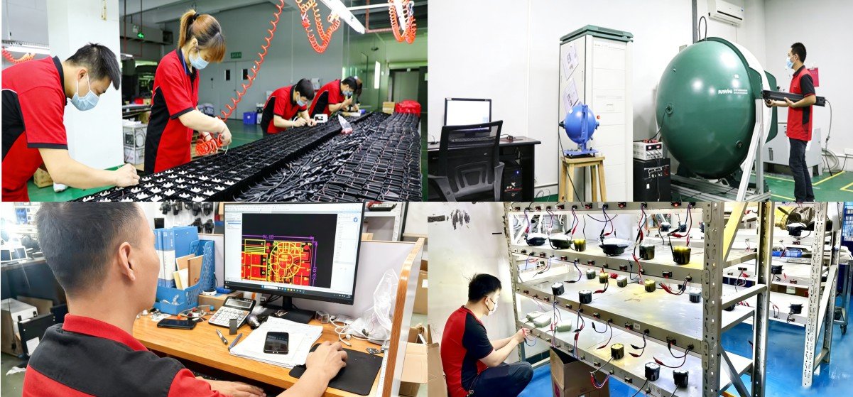 línea de producción y control de calidad de faros LED - Windou Lighting