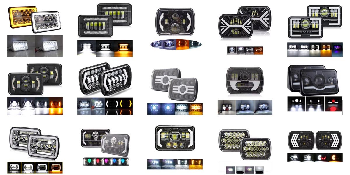 Faro LED cuadrado para vehículos todoterreno y camiones - Windou